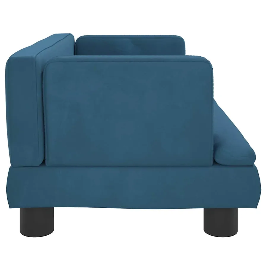Lit pour chien bleu 60x40x30 cm velours - 4