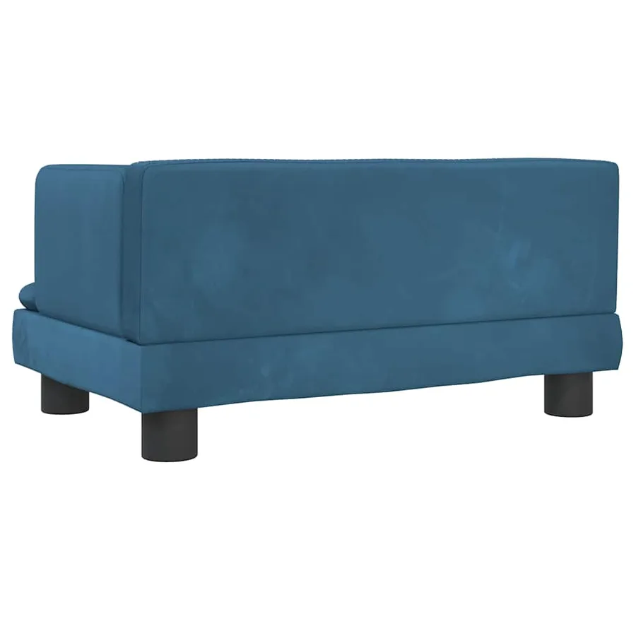 Lit pour chien bleu 60x40x30 cm velours - 5