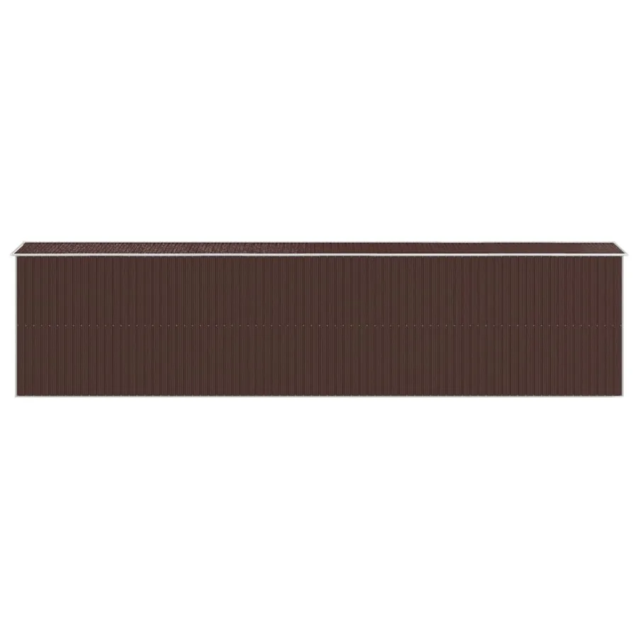 Abri de jardin Marron foncé 192x855x223 cm Métal galvanisé - 5