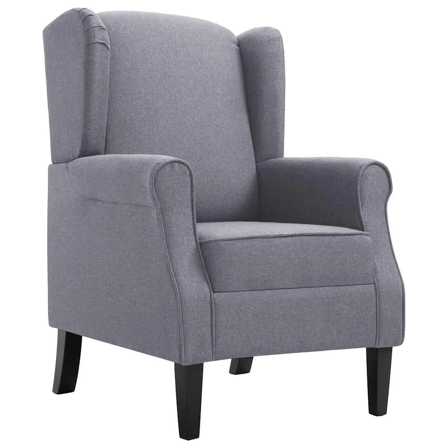 Fauteuil gris foncé tissu - 2