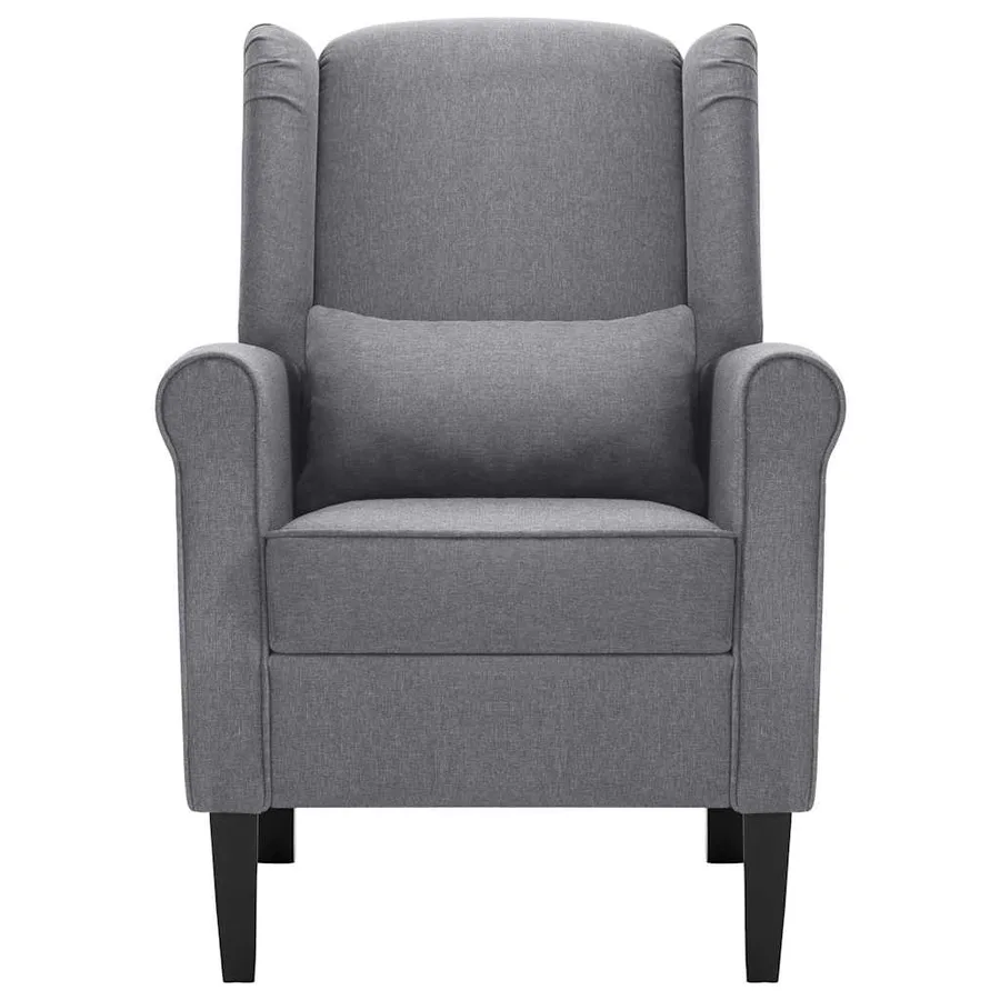 Fauteuil gris foncé tissu - 3
