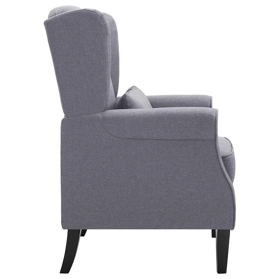 Fauteuil gris foncé tissu - 4