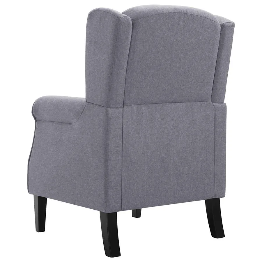Fauteuil gris foncé tissu - 5