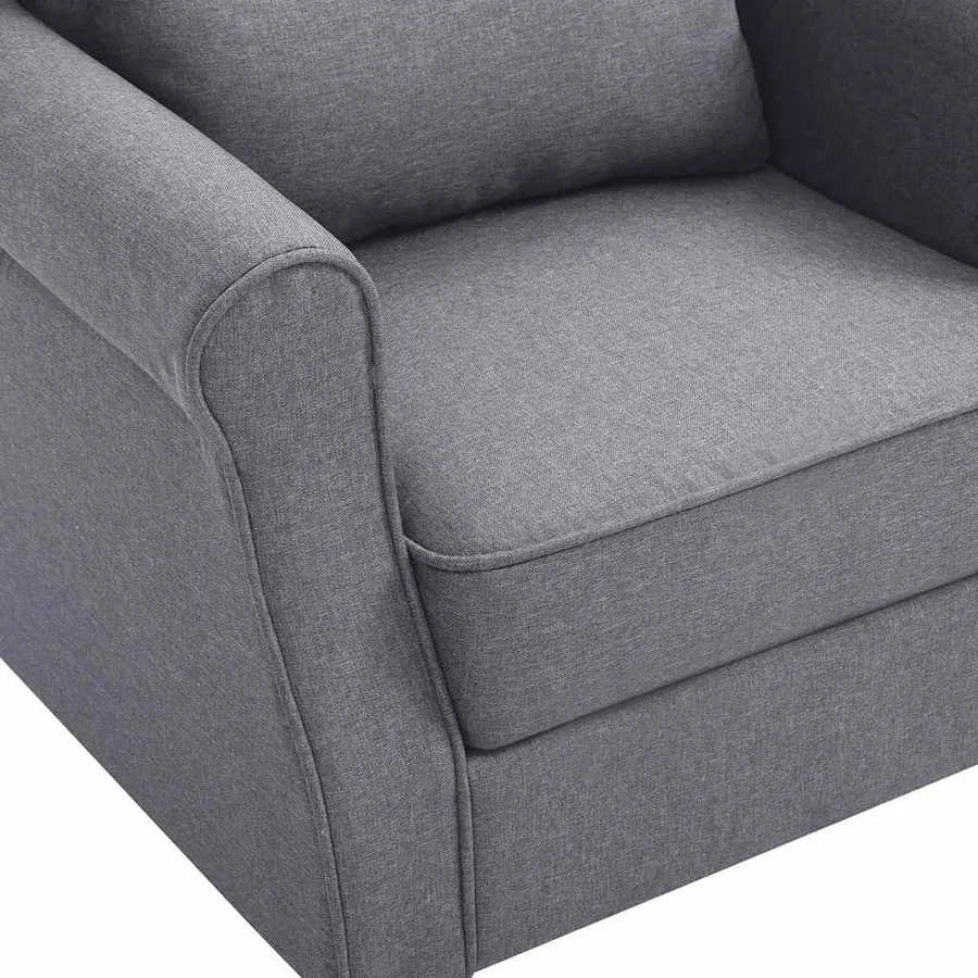 Fauteuil gris foncé tissu - 6