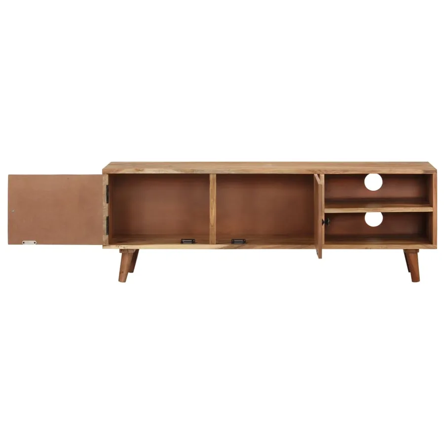Meuble TV 115x30x39 cm Bois d'acacia massif - 5