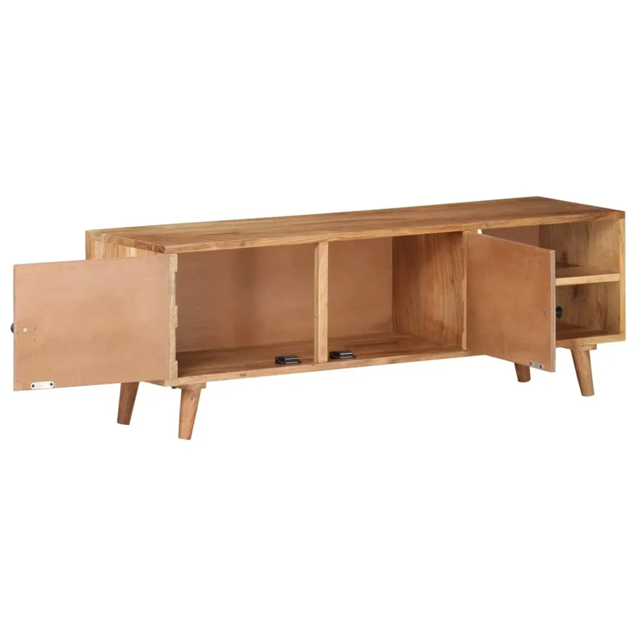 Meuble TV 115x30x39 cm Bois d'acacia massif - 6