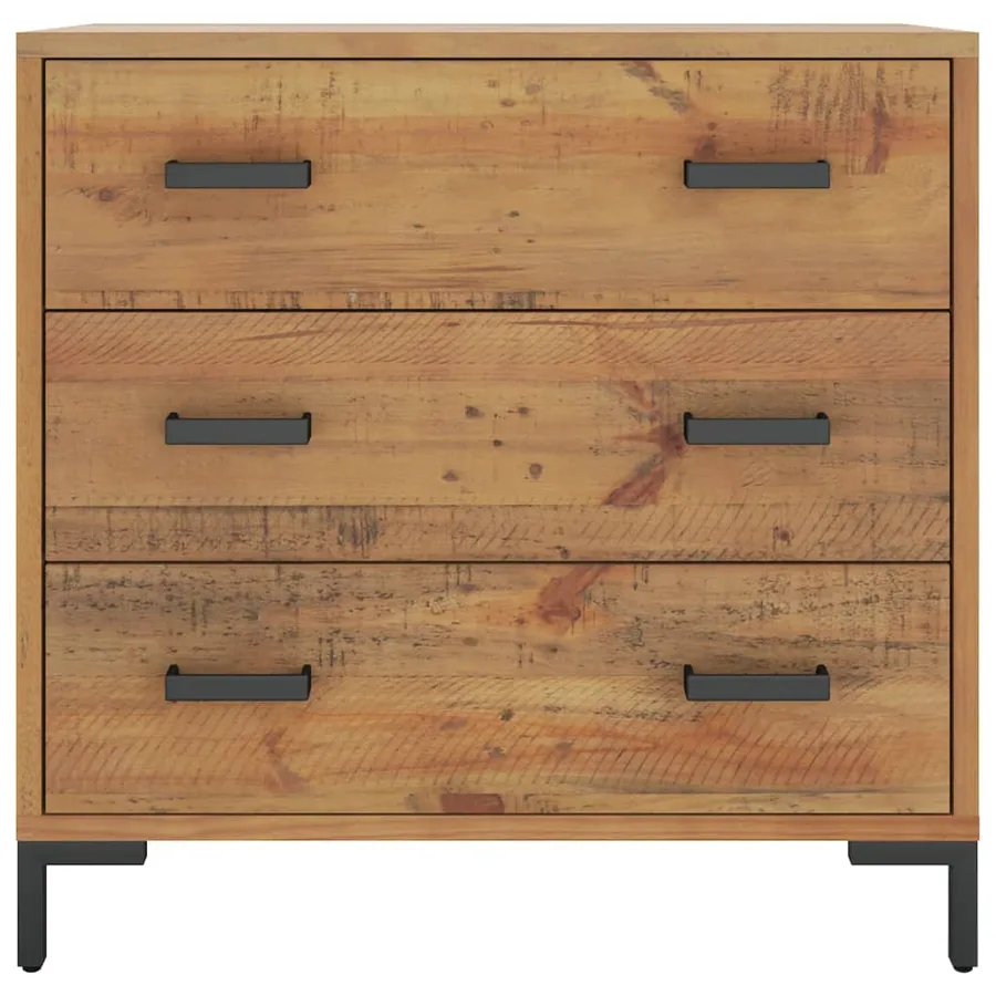 Commode 75x35x70 cm Bois de pin massif - 3