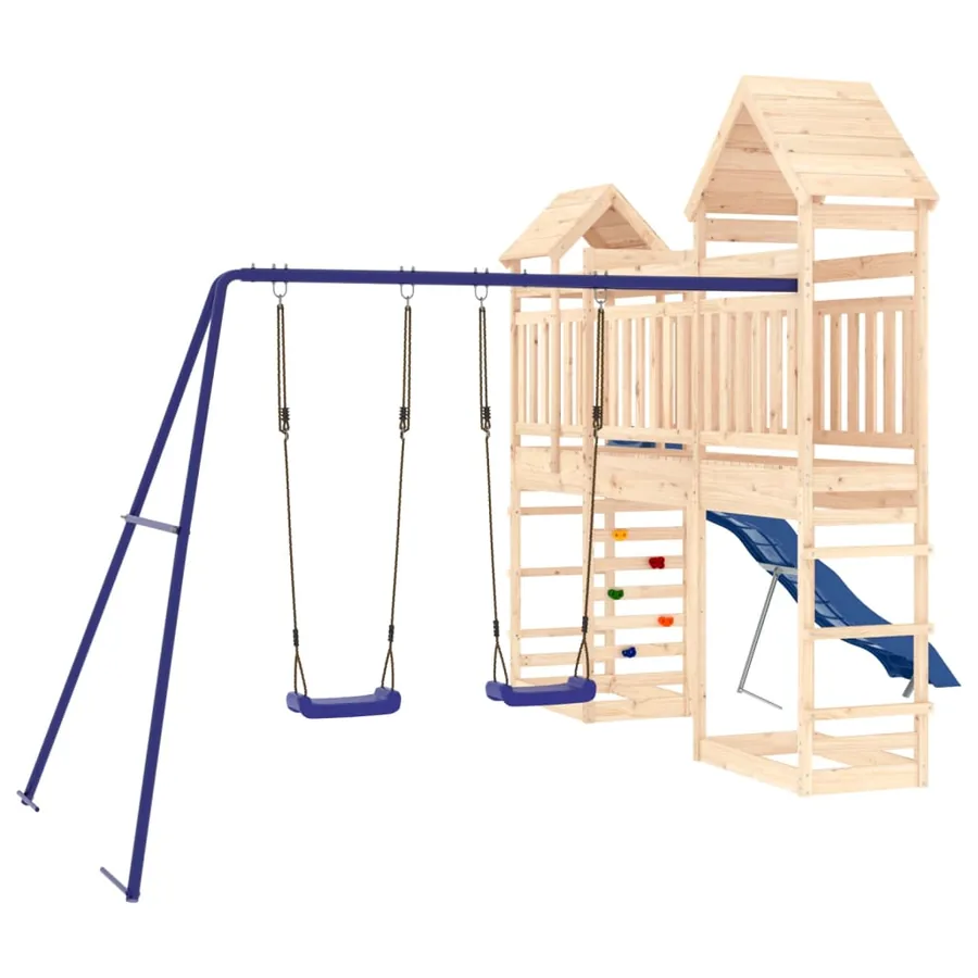 Aire de jeux d'extérieur bois de pin massif - 2