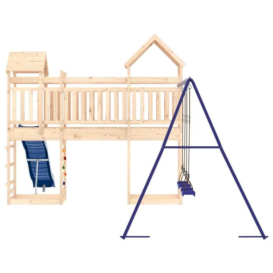 Aire de jeux d'extérieur bois de pin massif - 5