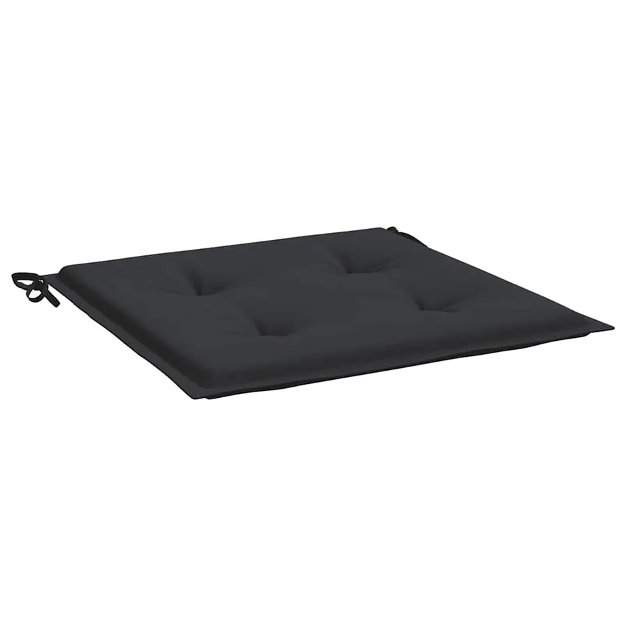 Coussins de chaise de jardin lot de 2 noir 50x50x4 cm - 4