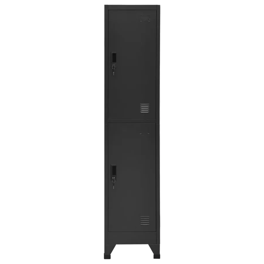 Armoire à casiers Anthracite 38x45x180 cm Acier - 2