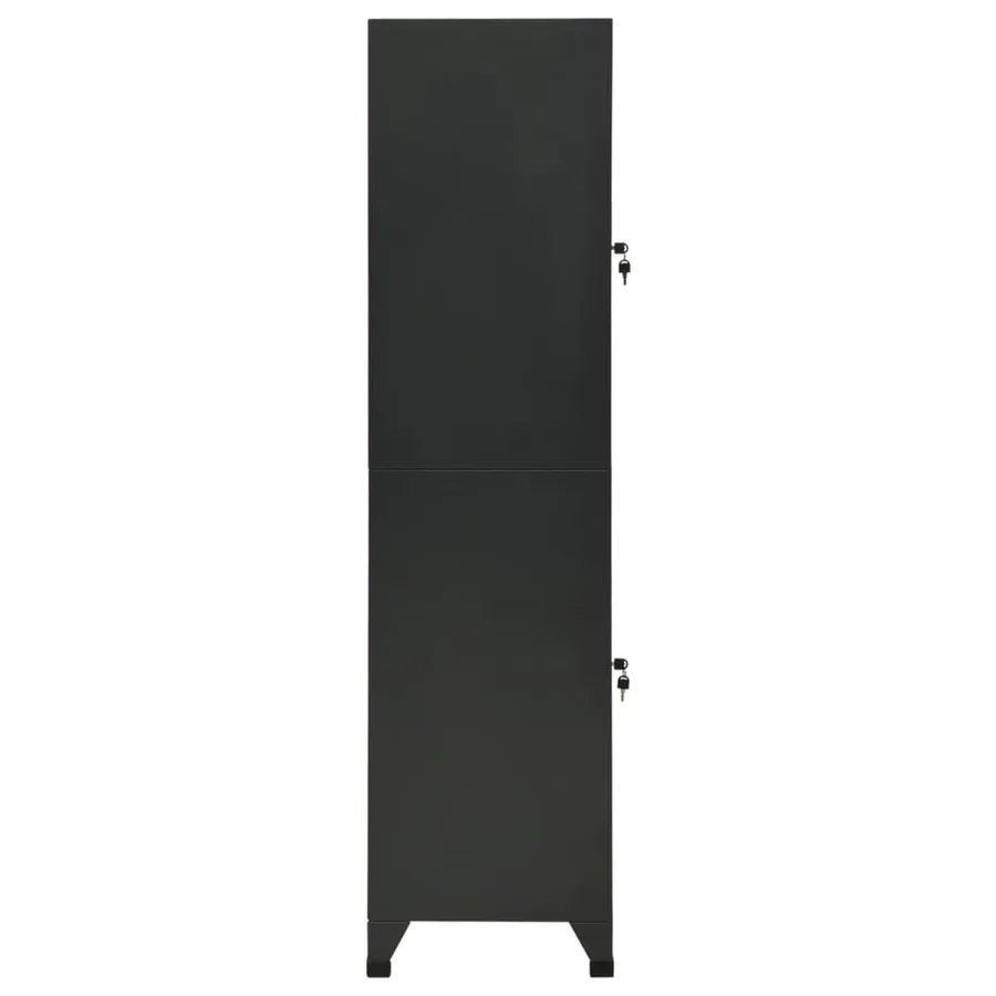 Armoire à casiers Anthracite 38x45x180 cm Acier - 4