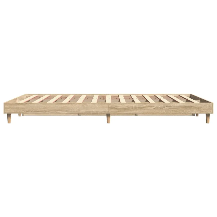 Cadre de lit sans matelas chêne sonoma 140x200 cm - 6