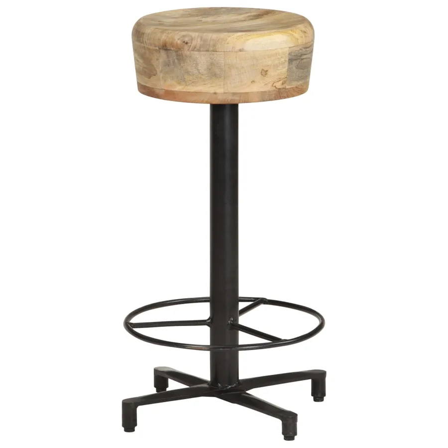 Tabourets de bar lot de 2 66 cm bois de manguier massif - 10