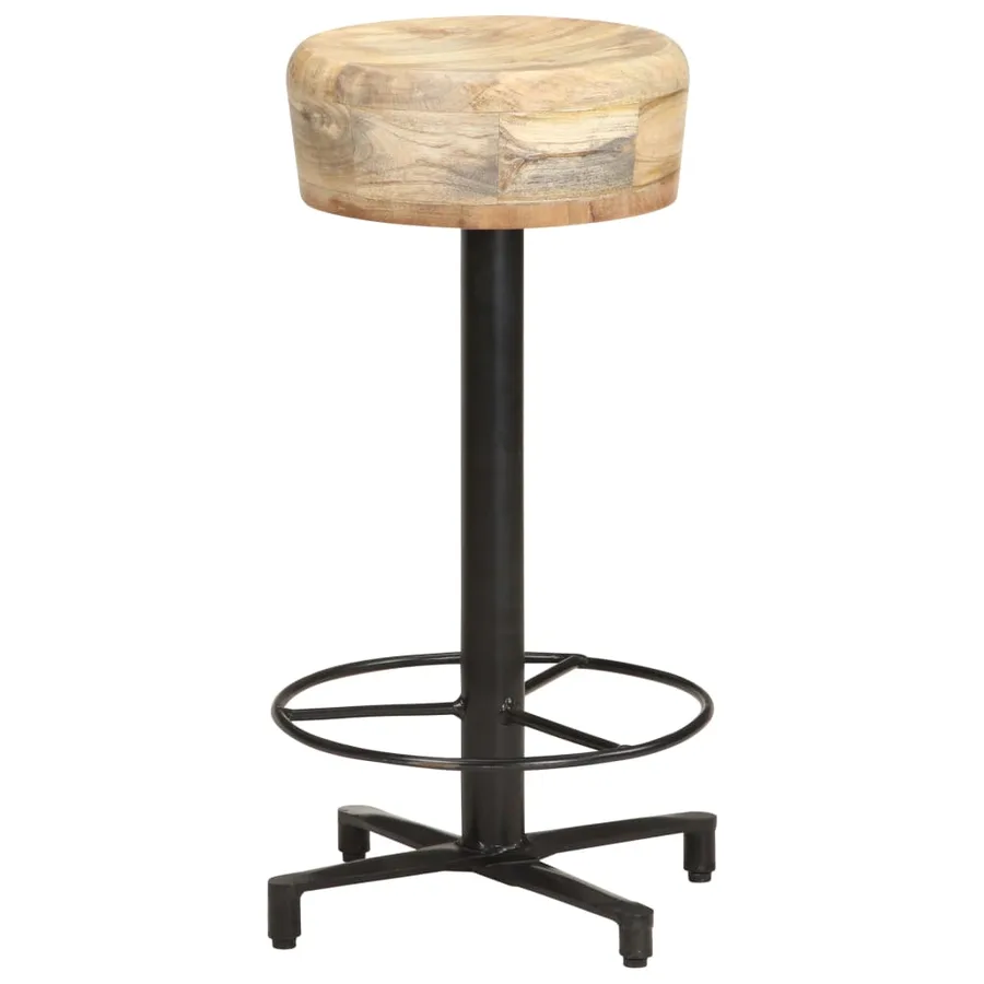 Tabourets de bar lot de 2 66 cm bois de manguier massif - 9