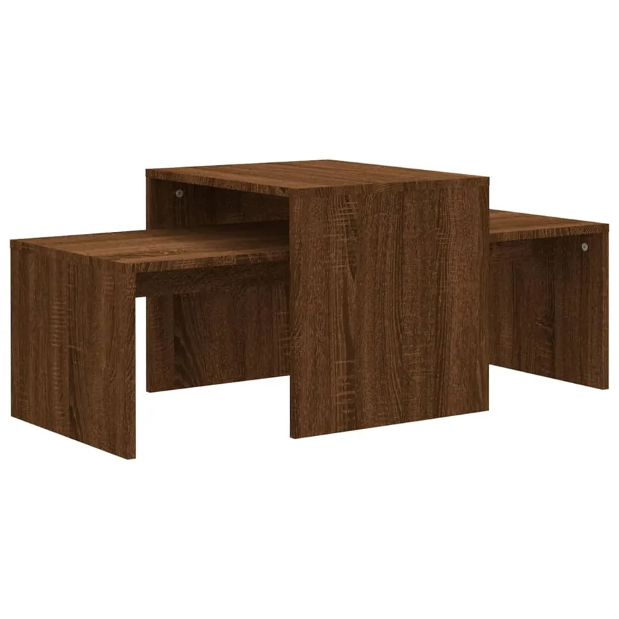 Ensemble table basse Chêne marron 100x48x40cm Bois d'ingénierie - 2