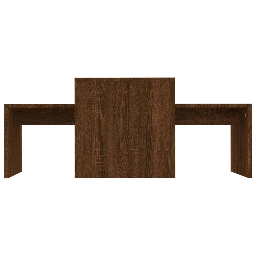 Ensemble table basse Chêne marron 100x48x40cm Bois d'ingénierie - 4