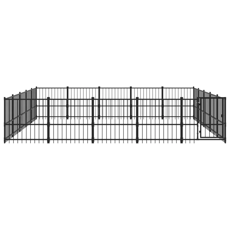 Chenil d'extérieur pour chiens Acier 23,52 m² - 3