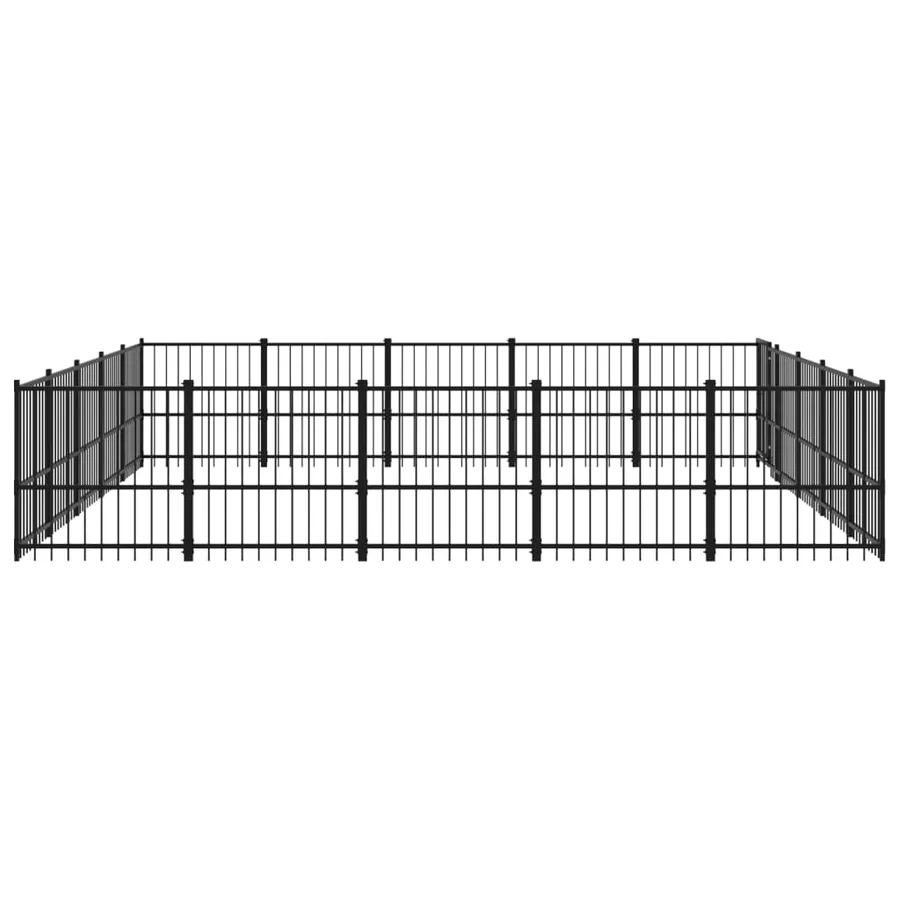 Chenil d'extérieur pour chiens Acier 23,52 m² - 4