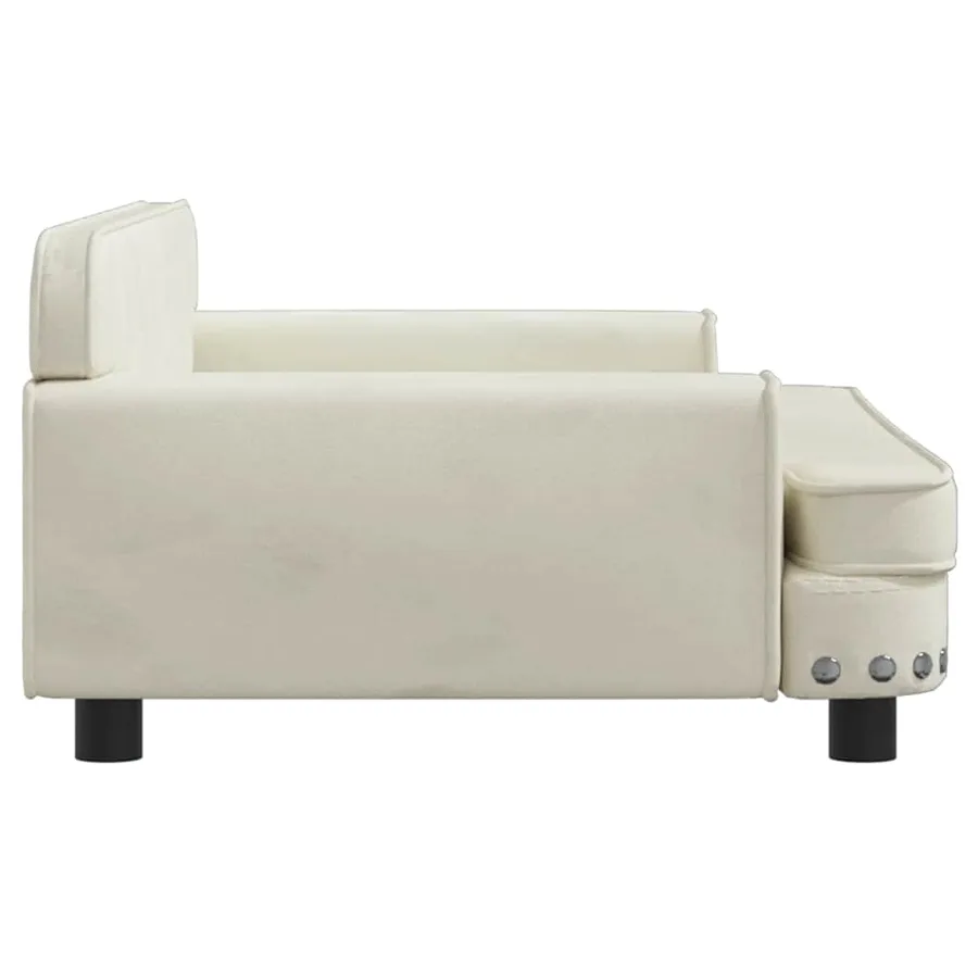 Lit pour chien crème 90x53x30 cm velours - 4