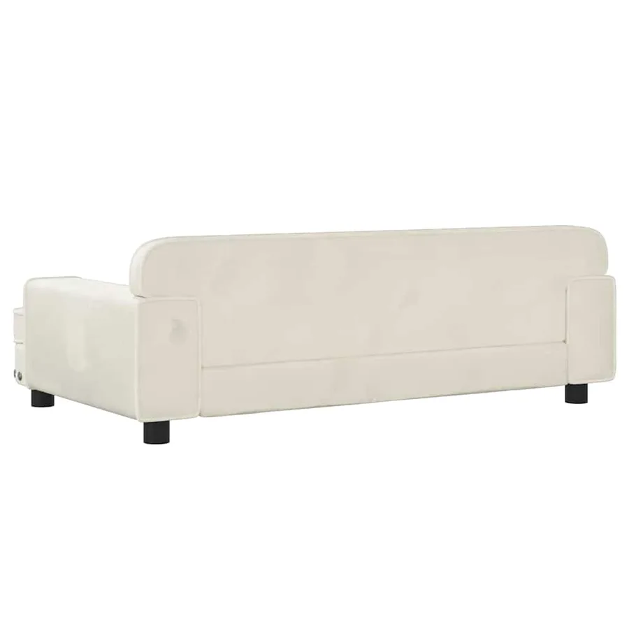 Lit pour chien crème 90x53x30 cm velours - 5