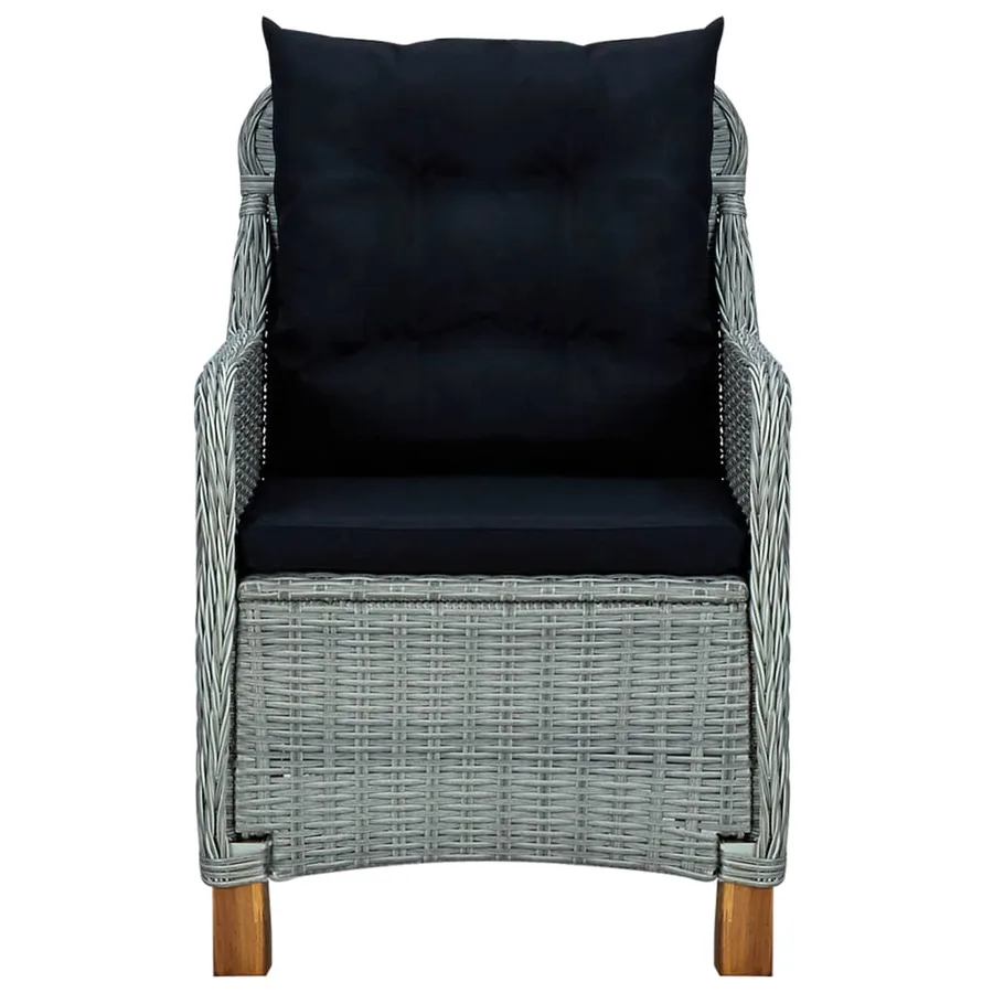 Ensemble à manger de jardin 3 pcs Gris clair - 8