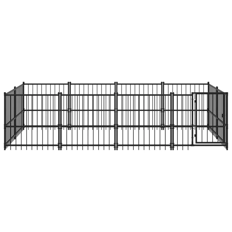 Chenil d'extérieur pour chiens Acier 7,51 m² - 3