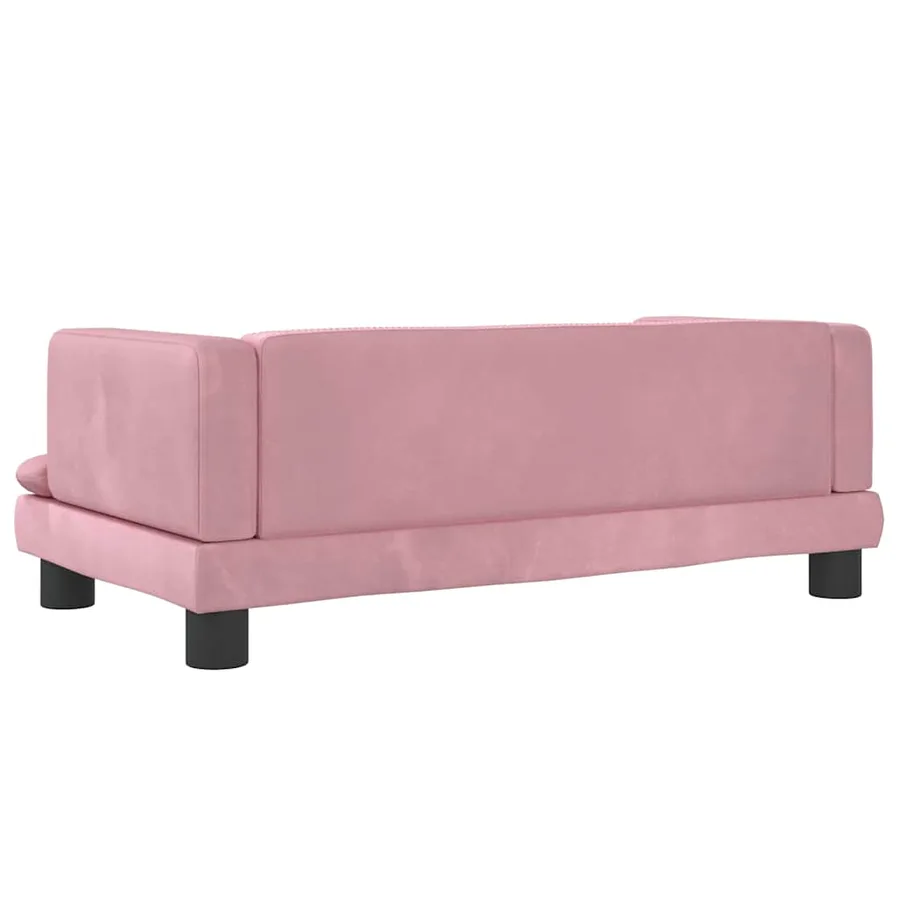 Lit pour chien rose 80x45x30 cm velours - 5