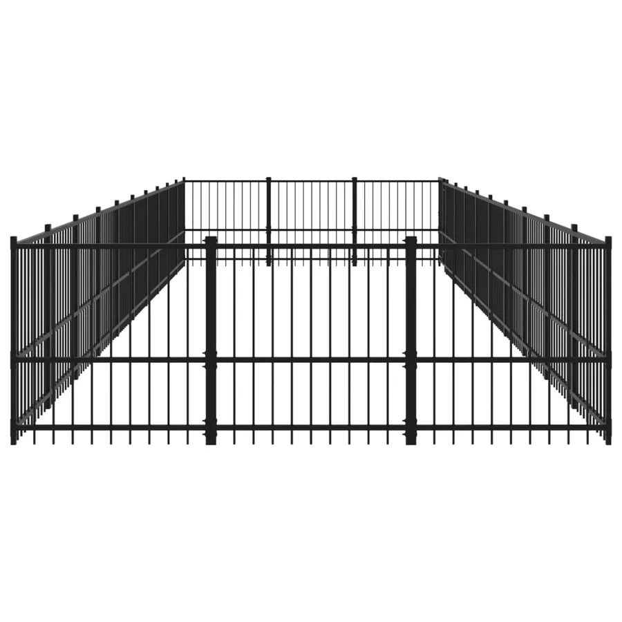 Chenil d'extérieur pour chiens Acier 28,23 m² - 4