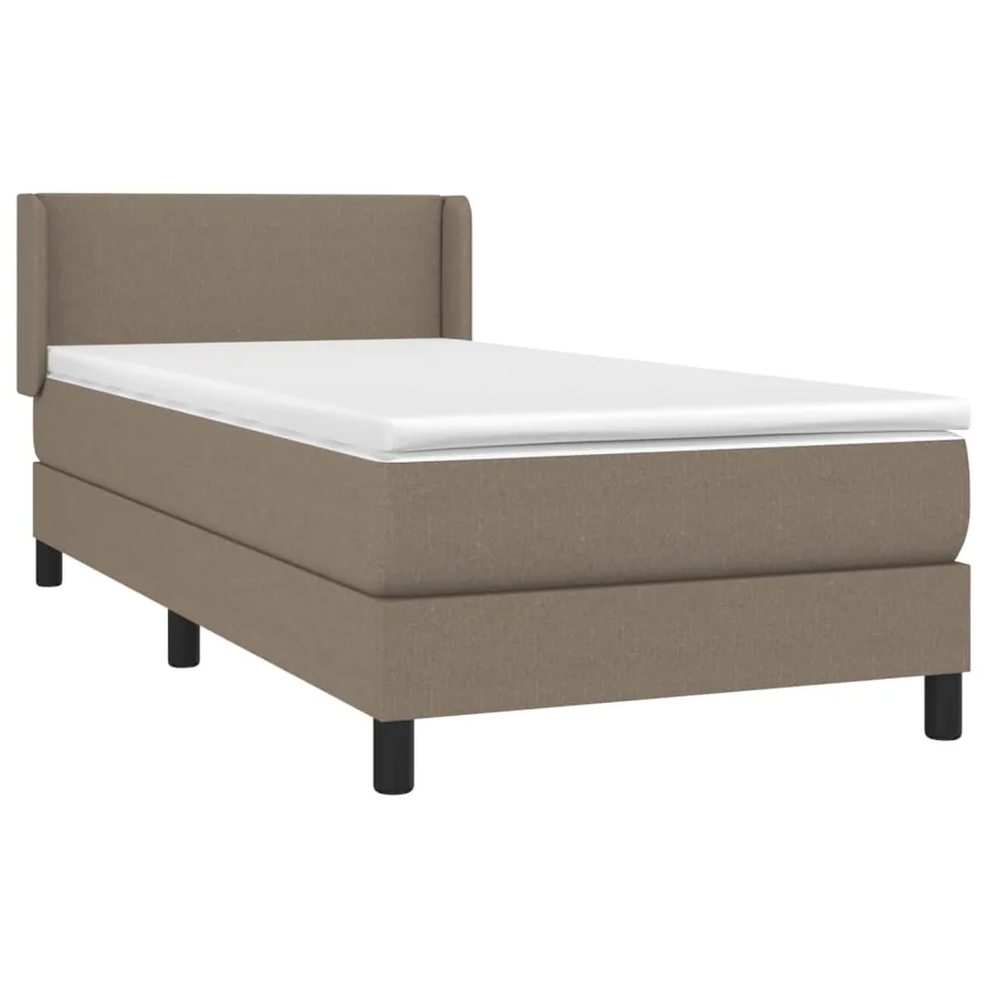 Sommier à lattes de lit avec matelas Taupe 90x200 cm Tissu - 3