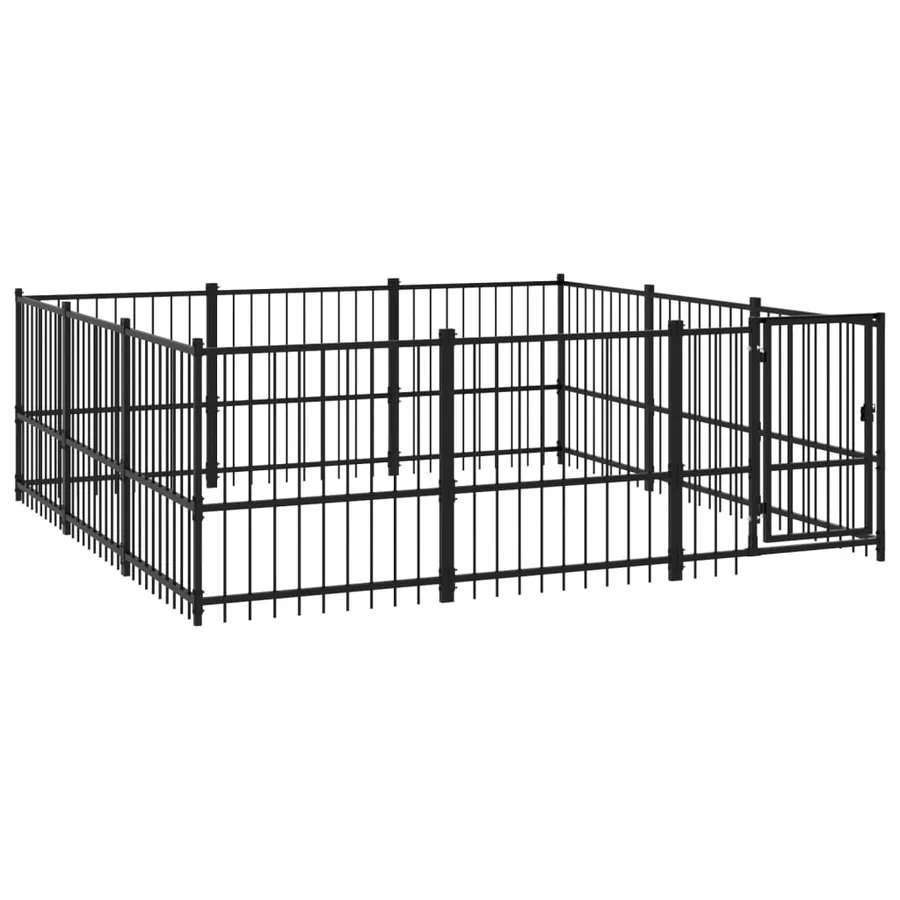 Chenil d'extérieur pour chiens Acier 8,47 m² - 2