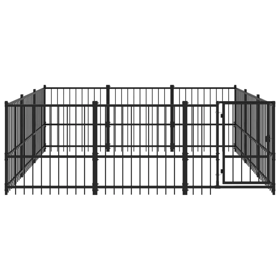 Chenil d'extérieur pour chiens Acier 8,47 m² - 3
