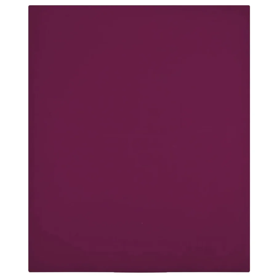 Drap-housse Jersey Bordeaux 90x200 cm Coton