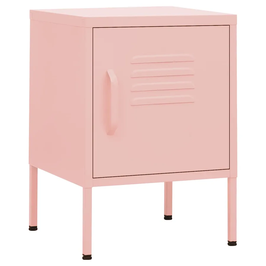 Tables de chevet 2 pcs Rose 35x35x51 cm Acier - 2