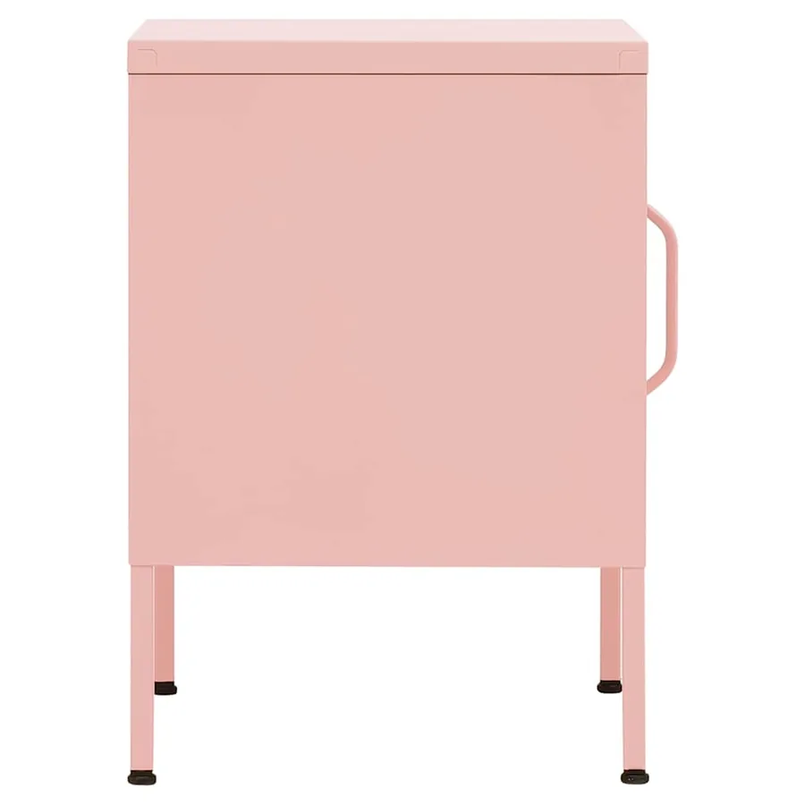 Tables de chevet 2 pcs Rose 35x35x51 cm Acier - 4