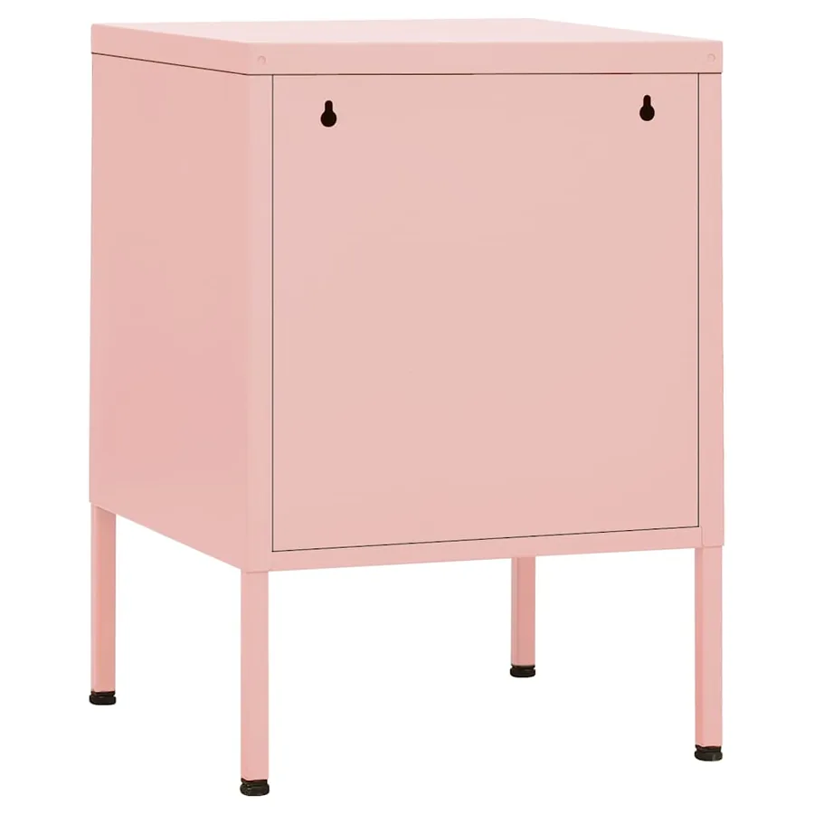 Tables de chevet 2 pcs Rose 35x35x51 cm Acier - 5
