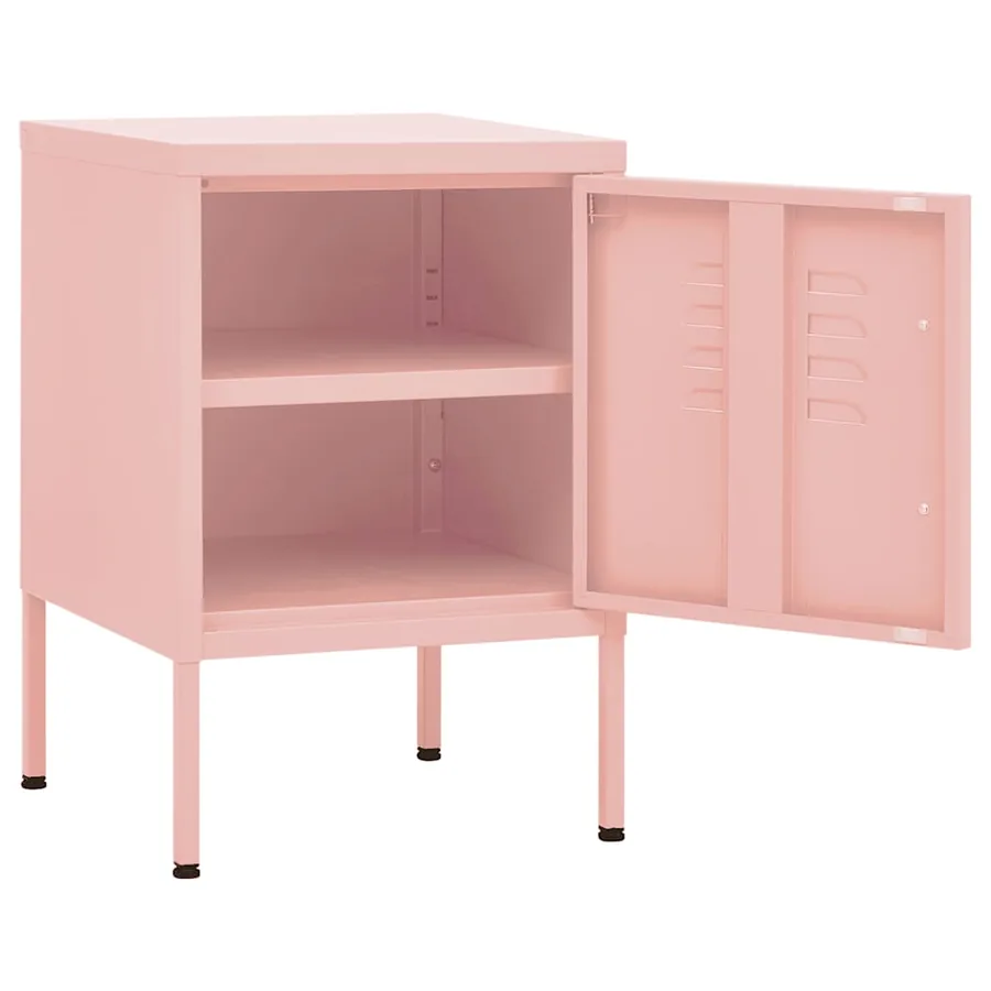 Tables de chevet 2 pcs Rose 35x35x51 cm Acier - 6