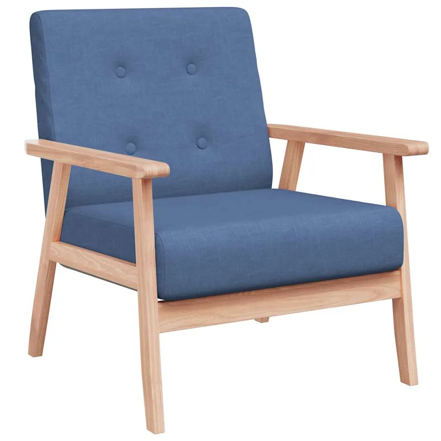 Fauteuil Bleu Tissu - 2