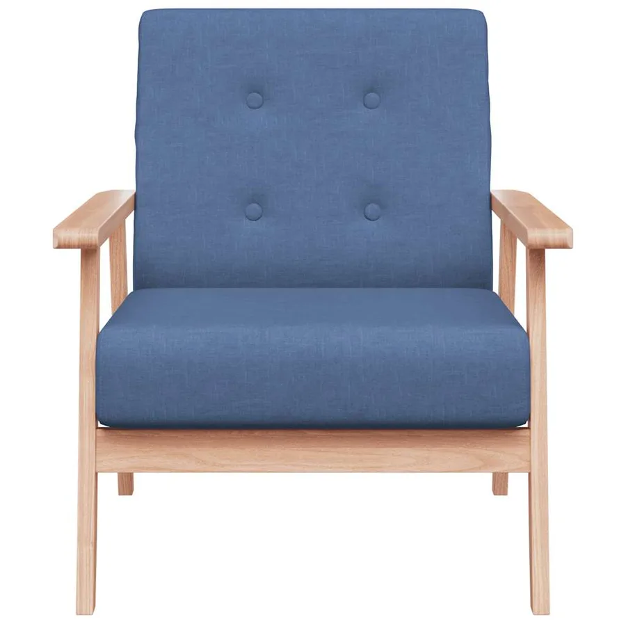 Fauteuil Bleu Tissu - 3