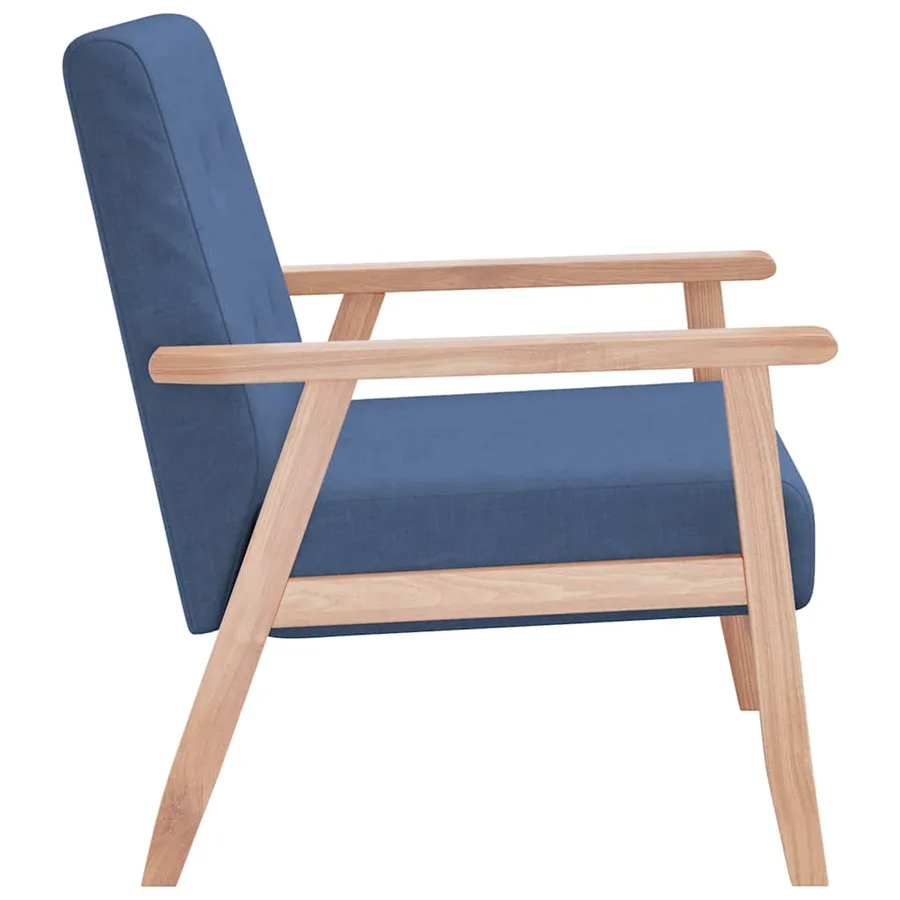 Fauteuil Bleu Tissu - 4