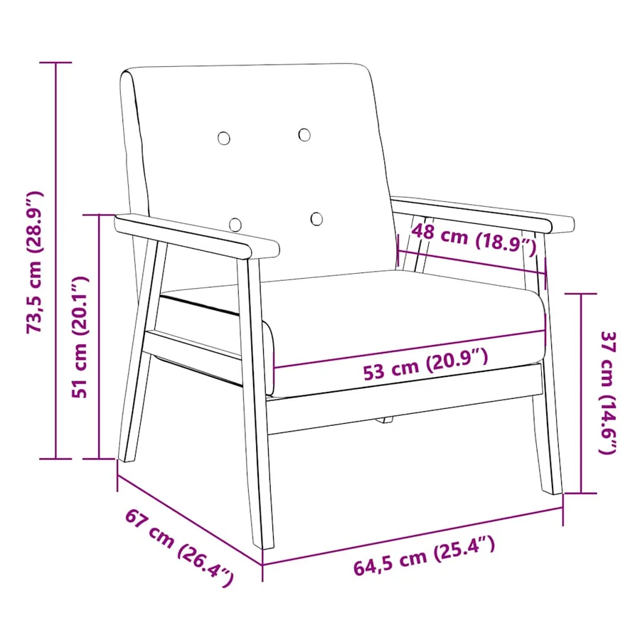 Fauteuil Bleu Tissu - 9
