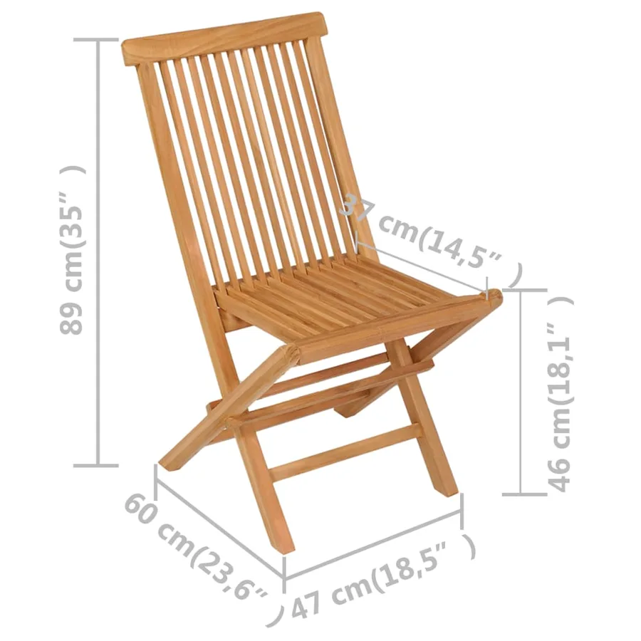 Ensemble à manger de jardin 7 pcs Bois de teck massif - 12