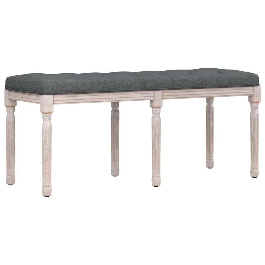 Banc Gris foncé 110x40x49 cm Tissu - 2