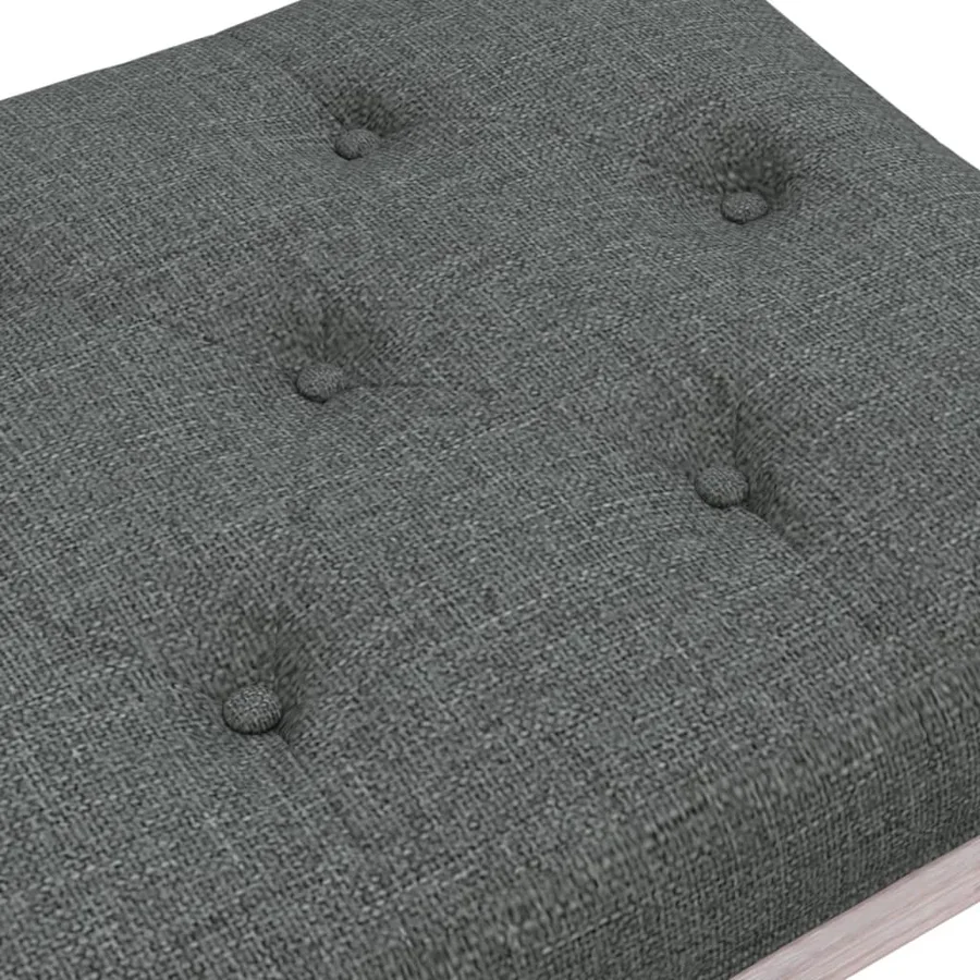 Banc Gris foncé 110x40x49 cm Tissu - 5
