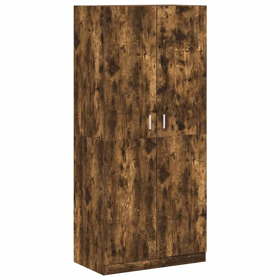 Garde-robe Chêne fumé 90x52x200 cm Bois d'ingénierie - 2