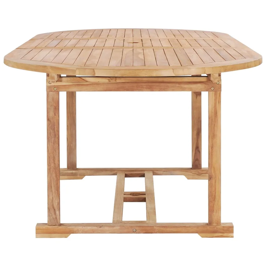 Table de jardin extensible 150-200x100x75 cm Teck solide - 5