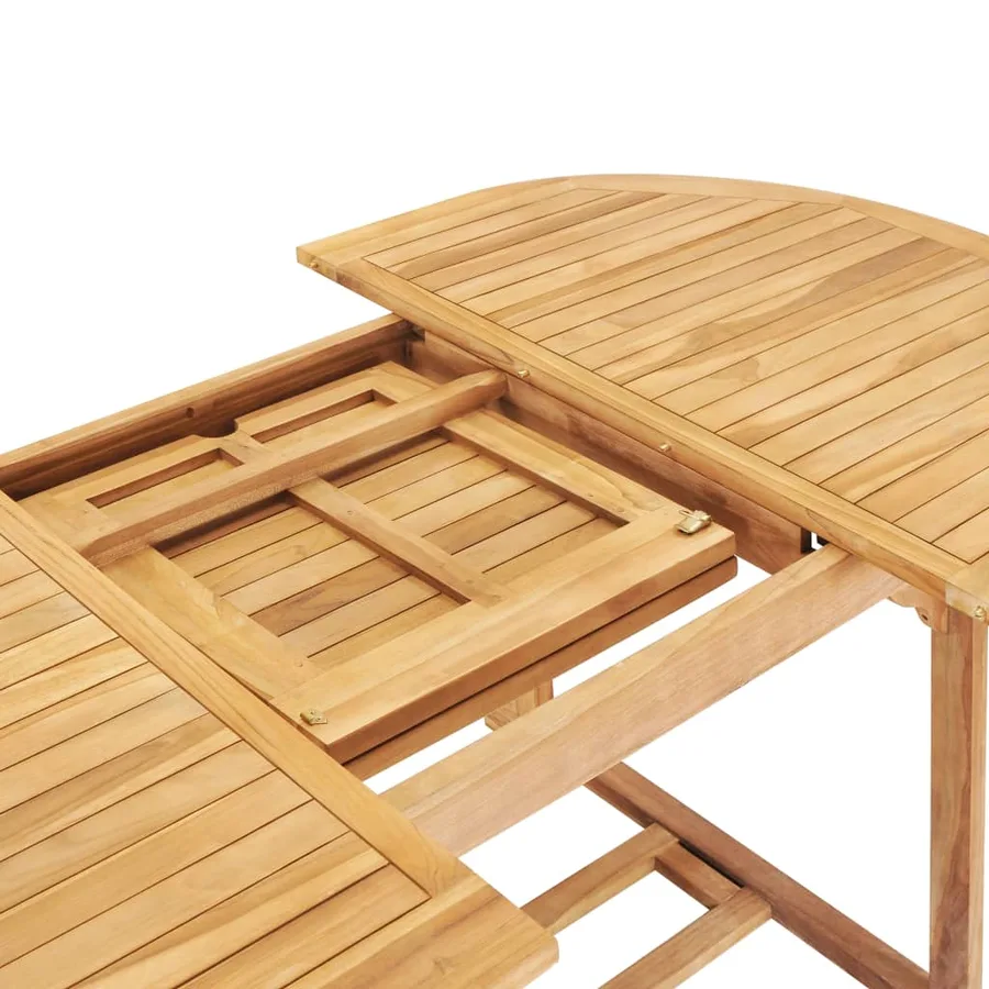 Table de jardin extensible 150-200x100x75 cm Teck solide - 7