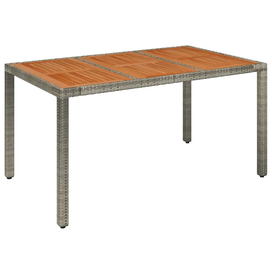 Ensemble à manger jardin et coussins 7 pcs gris rotin - 8