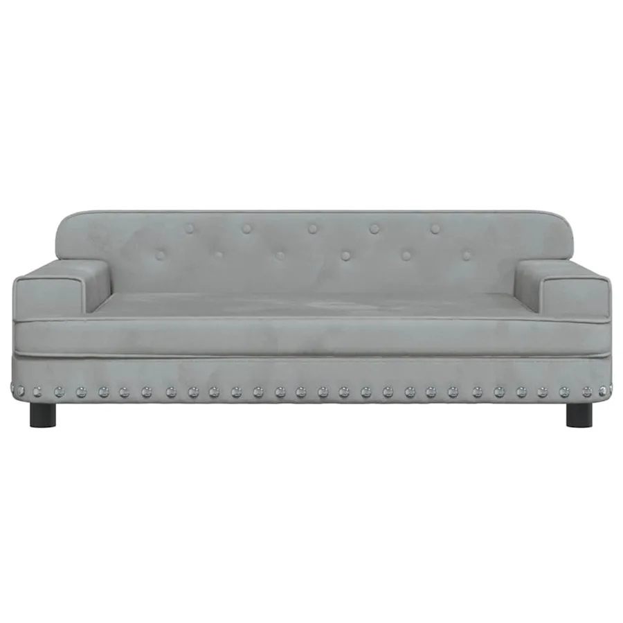 Lit pour chien gris clair 90x53x30 cm velours - 3