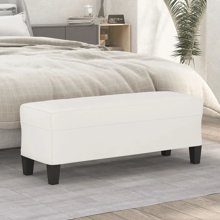 Banc Beige 100x35x41 cm Tissu microfibre